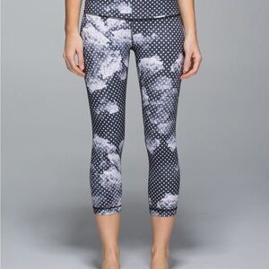 Lululemon Athletica Black and White Cloud Leggings